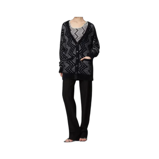 Oversized Zig Zag Cardigan