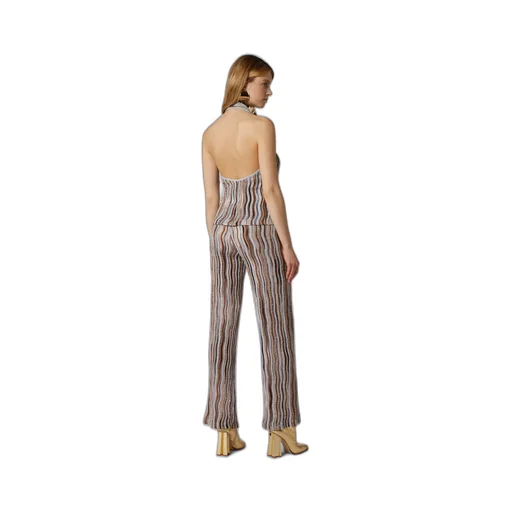 Zigzag Sequined Flared Trousers