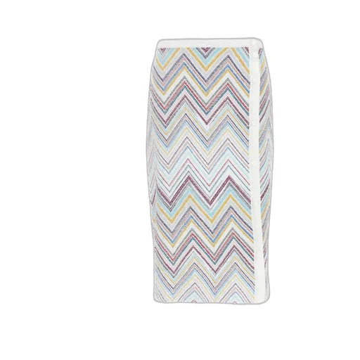 Zigzag-Woven Pencil Skirt