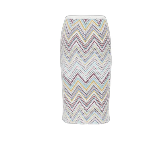 Zigzag-Woven Pencil Skirt