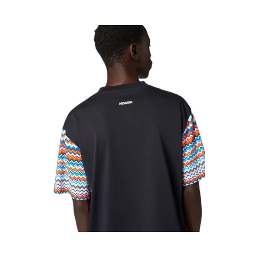 Zigzag-Sleeves Cotton T-Shirt