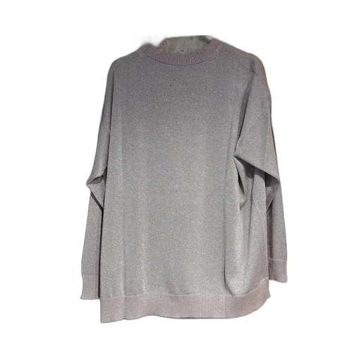 Metallic Knit Crewneck Jumper