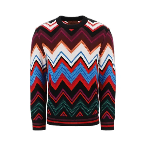 Zigzag Crewneck Knitted Jumper