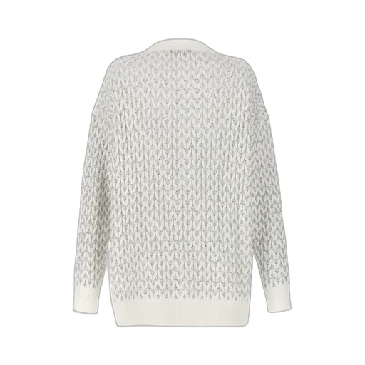 Sequin-Embellished Oversized Cardigan