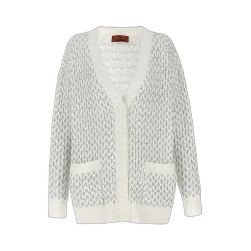 Sequin-Embellished Oversized Cardigan