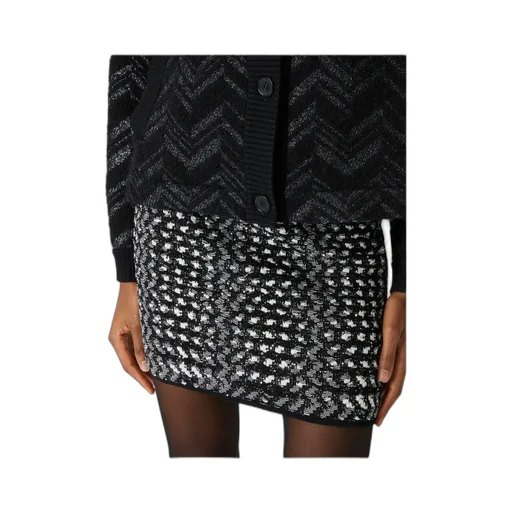 Embellished Zigzag Mini Skirt