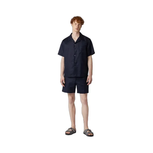 Chevron-Jacquard Short-Sleeve Shirt