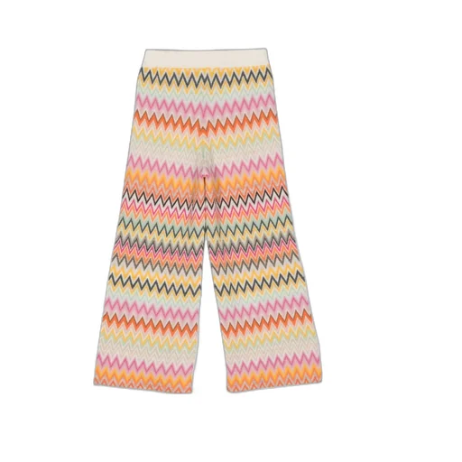 Zigzag-Woven Wide-Leg Trousers