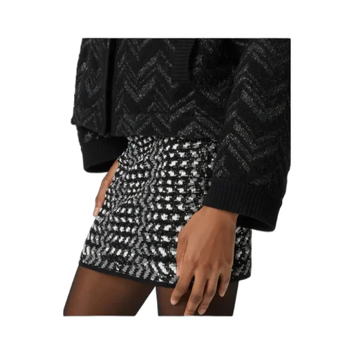 Embellished Zigzag Mini Skirt
