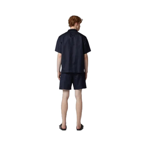 Chevron-Jacquard Short-Sleeve Shirt