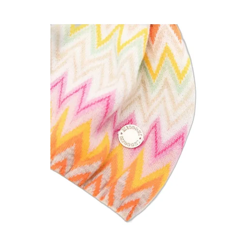 Zigzag Woven Pompom Detailed Beanie