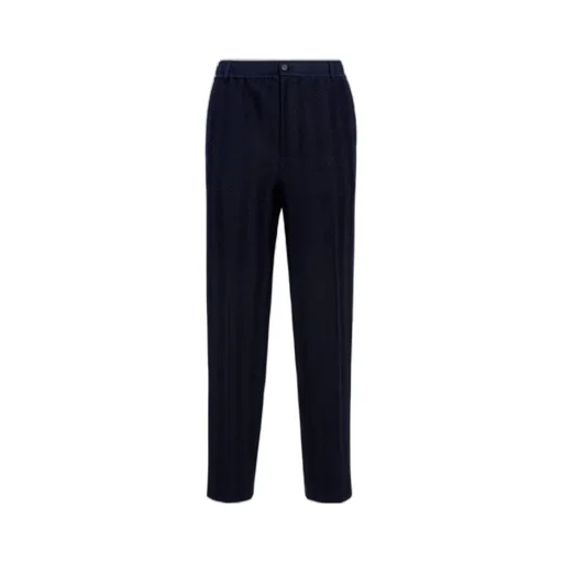 Chevron-Knit Straight-Leg Trousers