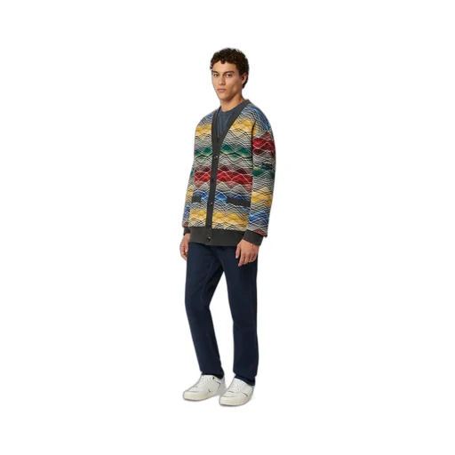 Zigzag V-Neck Cardigan
