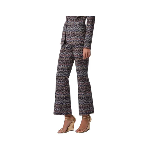 Zigzag Printed Cropped Trousers