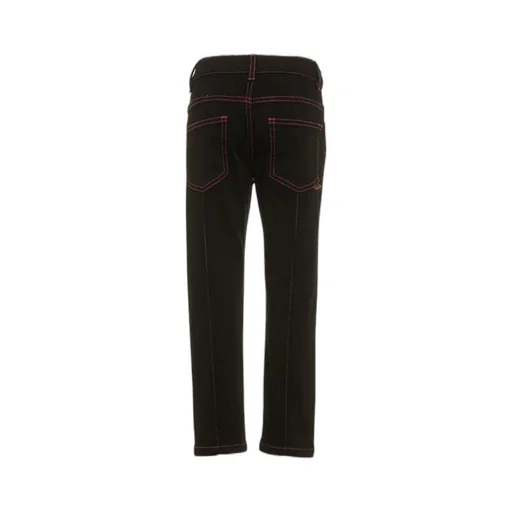 Zigzag Embroidered Slim-Fit Jeans