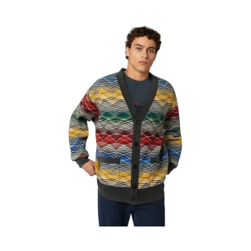 Zigzag V-Neck Cardigan