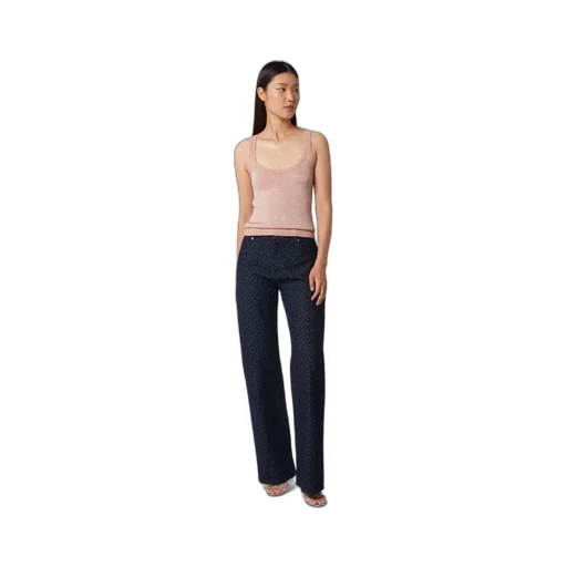 Sleeveless Knitted Lurex Tank Top