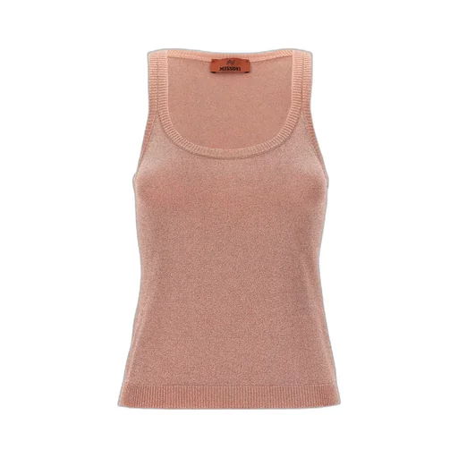 Sleeveless Knitted Lurex Tank Top
