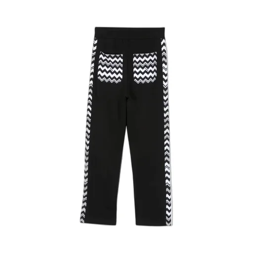 Zig-Zag Print Cotton-Fleece Track Pants