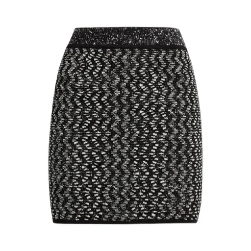 Embellished Zigzag Mini Skirt