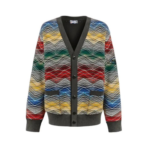 Zigzag V-Neck Cardigan