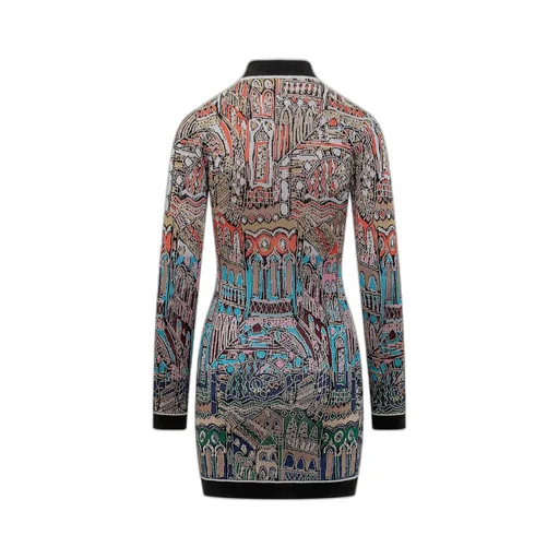 Jacquard Knitted Jumper Dress