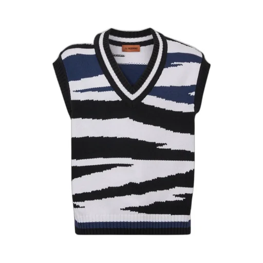Graphic-Print V-Neck Vest