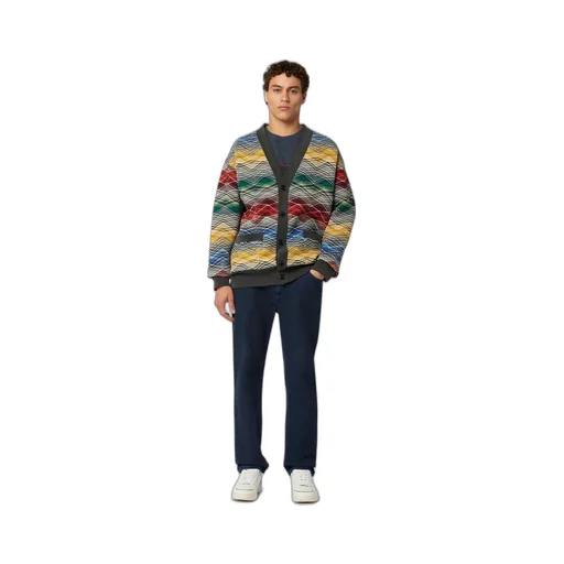 Zigzag V-Neck Cardigan