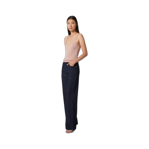 Sleeveless Knitted Lurex Tank Top