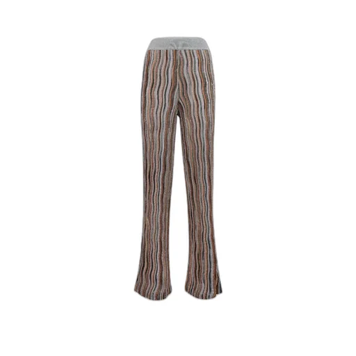 Zigzag Sequined Flared Trousers