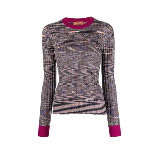Abstract-Pattern Cashmere-Blend Jumper