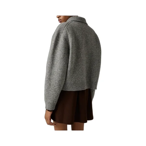 Shetland Wool And Cashmere Zipper Cardigan