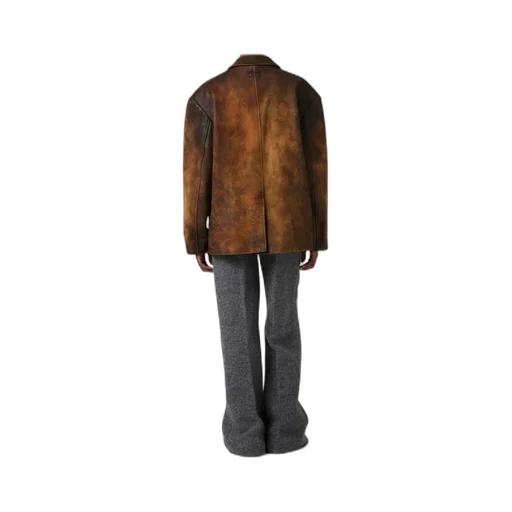 Waxed Suede Leather Jacket