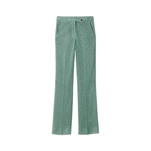 Straight-Leg Lurex Pants