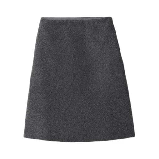 Zip-Up Midi Skirt