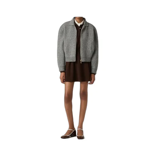 Shetland Wool And Cashmere Zipper Cardigan