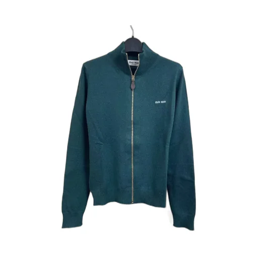 Logo-Intarsia Zipped Cardigan