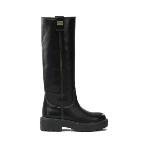 Round-Toe Slip-On Boots