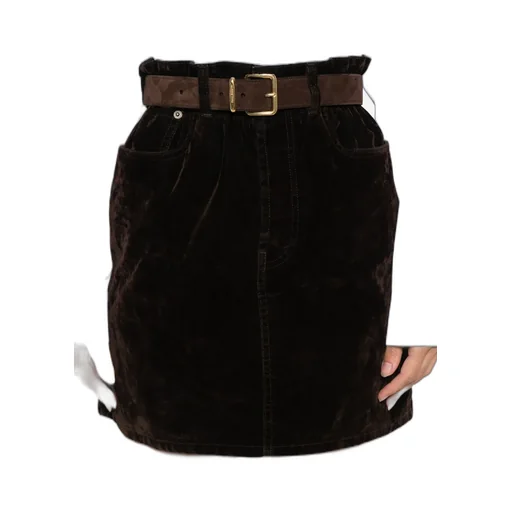 Velvet Mini Skirt