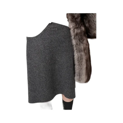 Zip-Up Midi Skirt