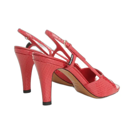 Embossed Slingback Sandals