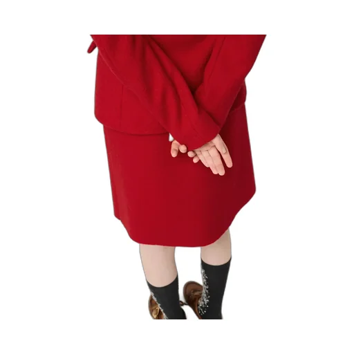 Zip-Up Midi Skirt
