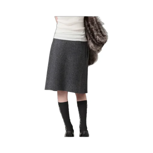 Zip-Up Midi Skirt
