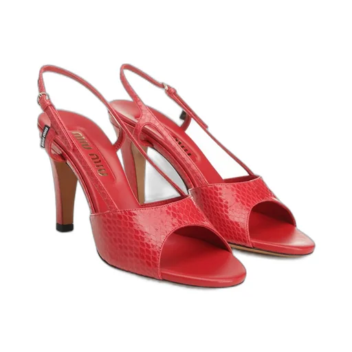Embossed Slingback Sandals