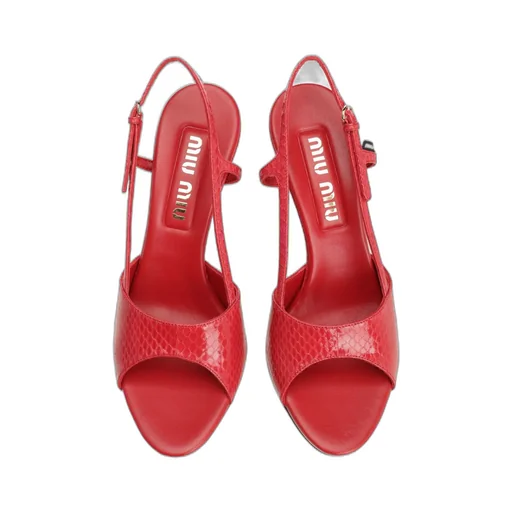Embossed Slingback Sandals