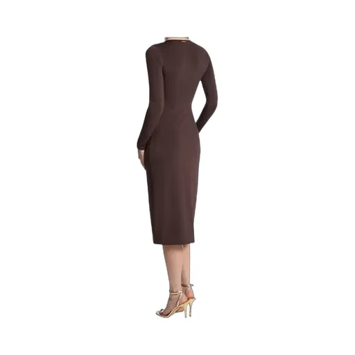 Ruched Stretch Matte Jersey Dress