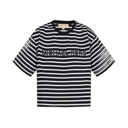 Striped Logo Patch T-Shirt