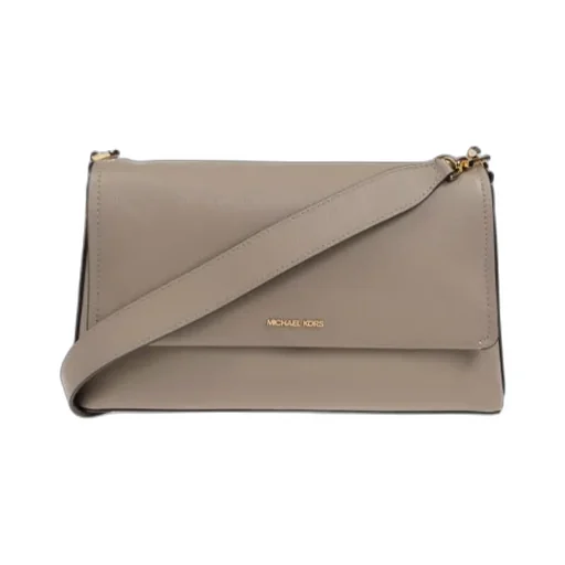 Fold-Over Leather Shoulder Bag
