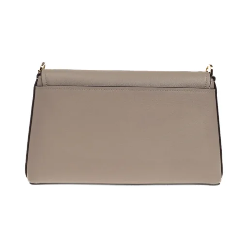 Fold-Over Leather Shoulder Bag