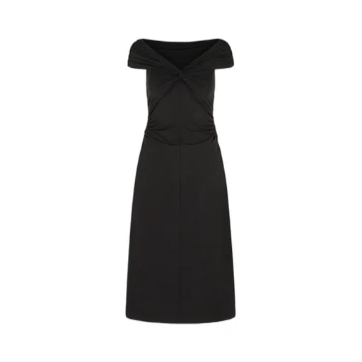Stretch Off-The-Shoulder Midi Dress